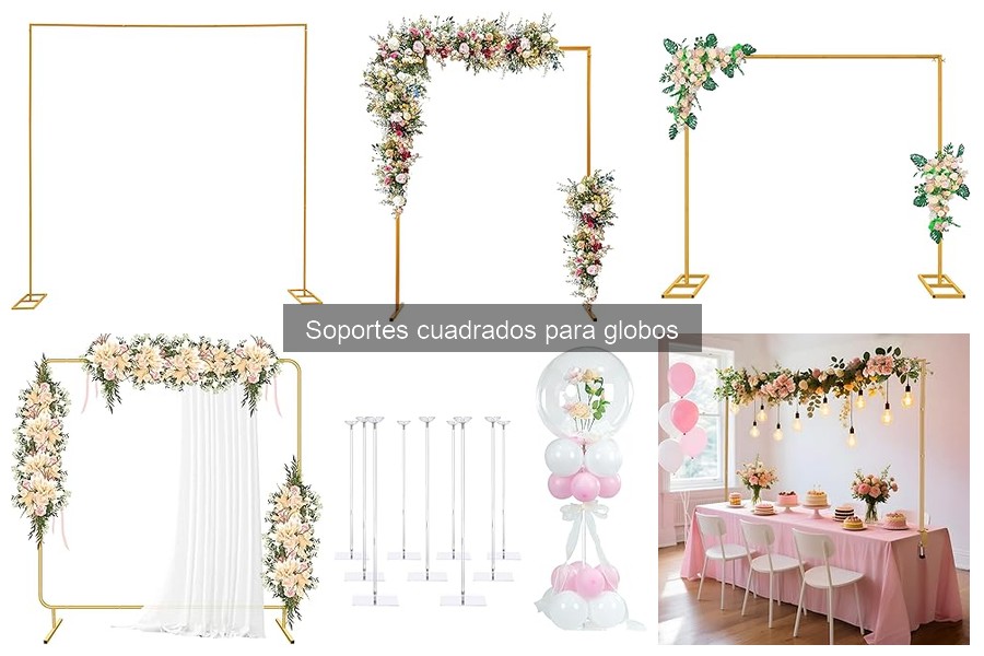 Comparativa: Soportes cuadrados vs. redondeados para globos