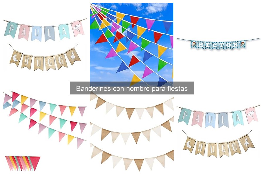 Compra banderines con nombre para fiestas: opciones online