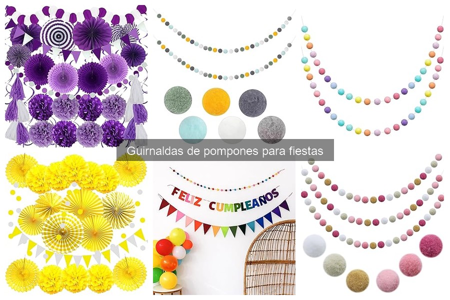 Consejos para montar guirnaldas de pompones en fiestas