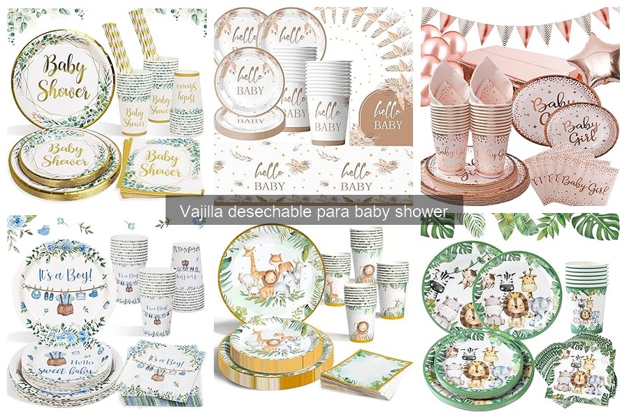 Coordina la vajilla desechable con la decoración de tu baby shower