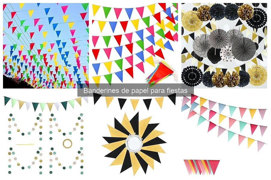 Costos promedio de banderines de papel para fiestas