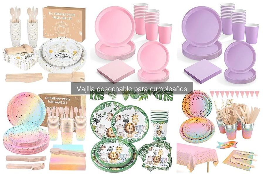 Creativas ideas de decoración con vajilla desechable para cumpleaños