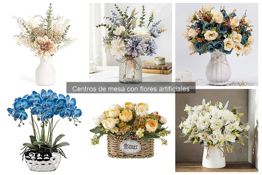 ¿Cuánto cuesta un centro de mesa con flores artificiales?