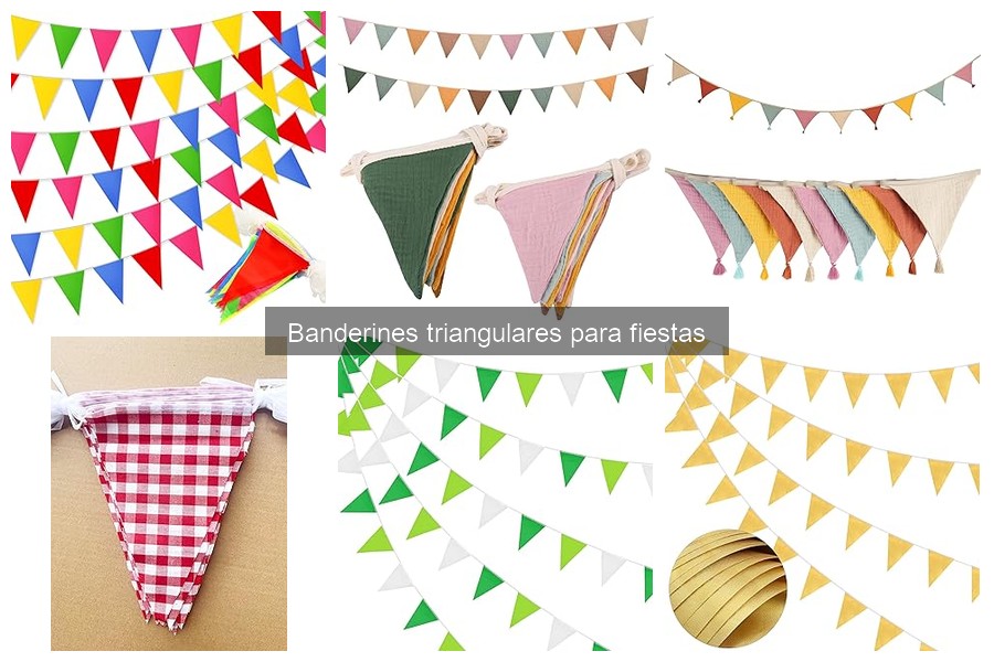 Descubre los tipos de banderines triangulares para fiestas