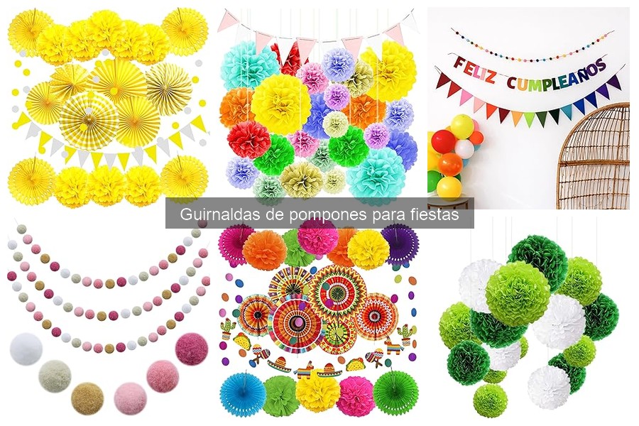 Diferencias entre guirnaldas de pompones de papel y tela
