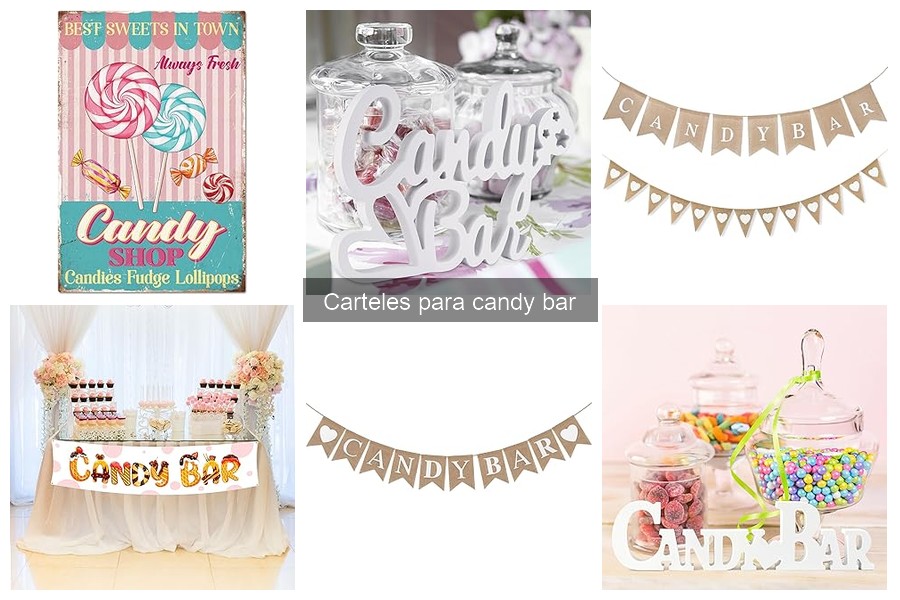 Diseña Carteles para Candy Bar según tu Evento Temático