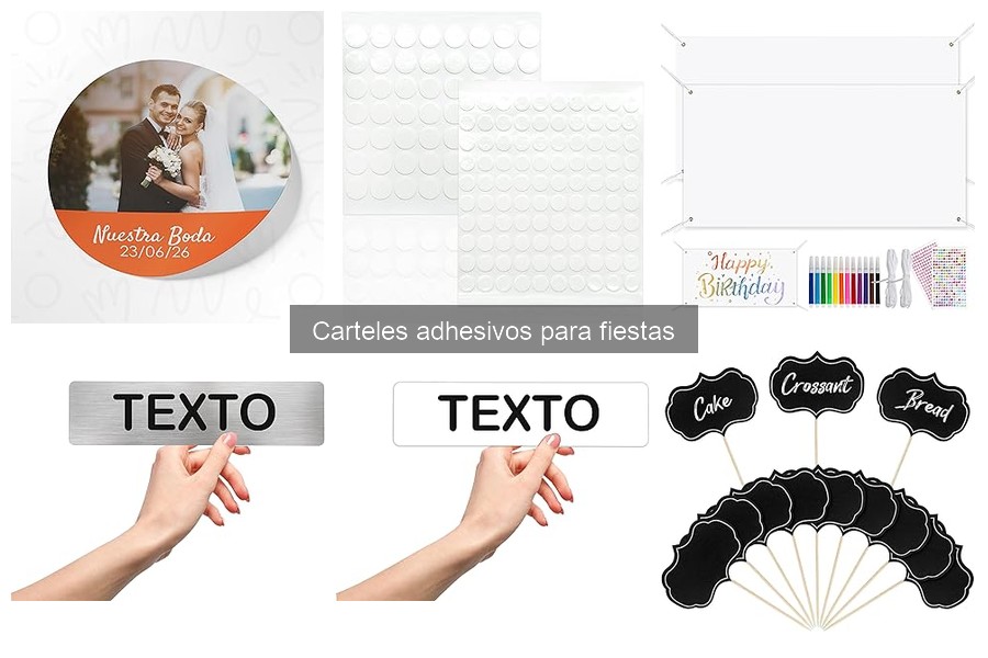 Dónde comprar carteles adhesivos para fiestas y eventos