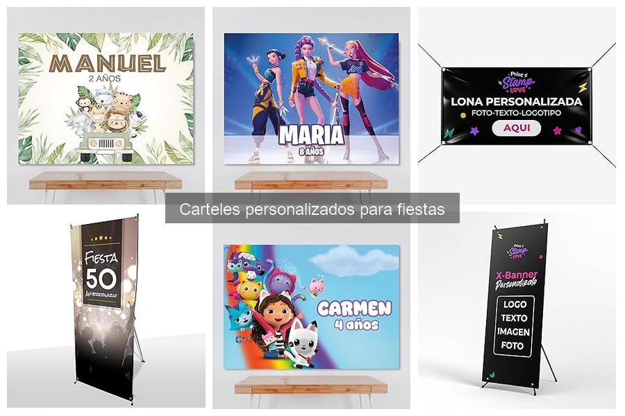 Dónde comprar carteles personalizados para fiestas y eventos