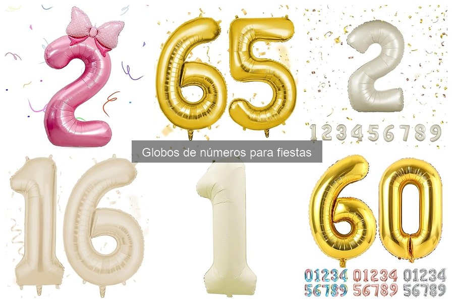 Dónde comprar globos de números online para fiestas