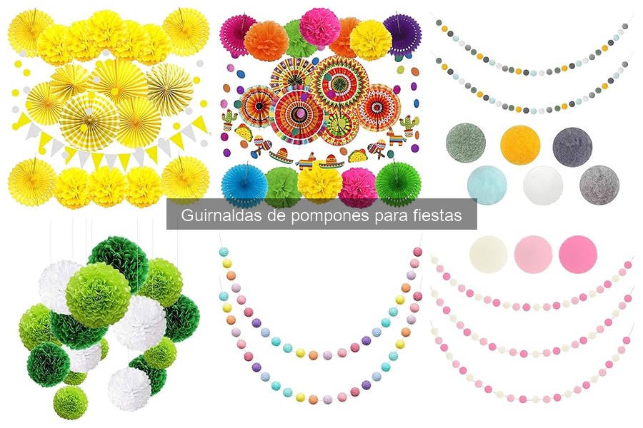 Dónde comprar guirnaldas de pompones para fiestas en línea