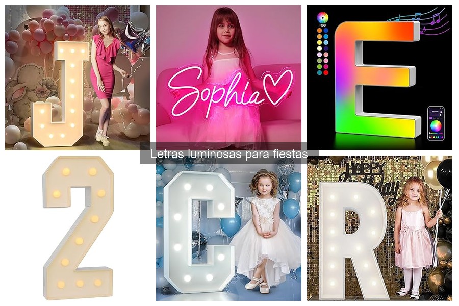 Dónde comprar letras luminosas para fiestas: Guía y precios