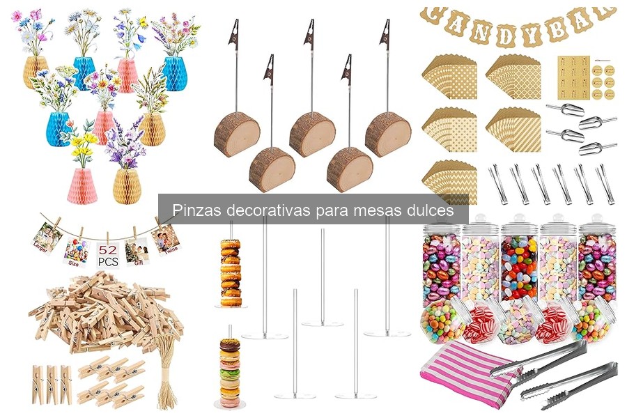 Dónde comprar pinzas decorativas para mesas dulces