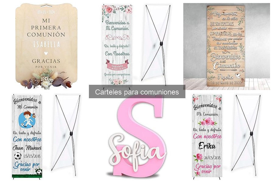 Ejemplos de Carteles para Comuniones con Temáticas Populares