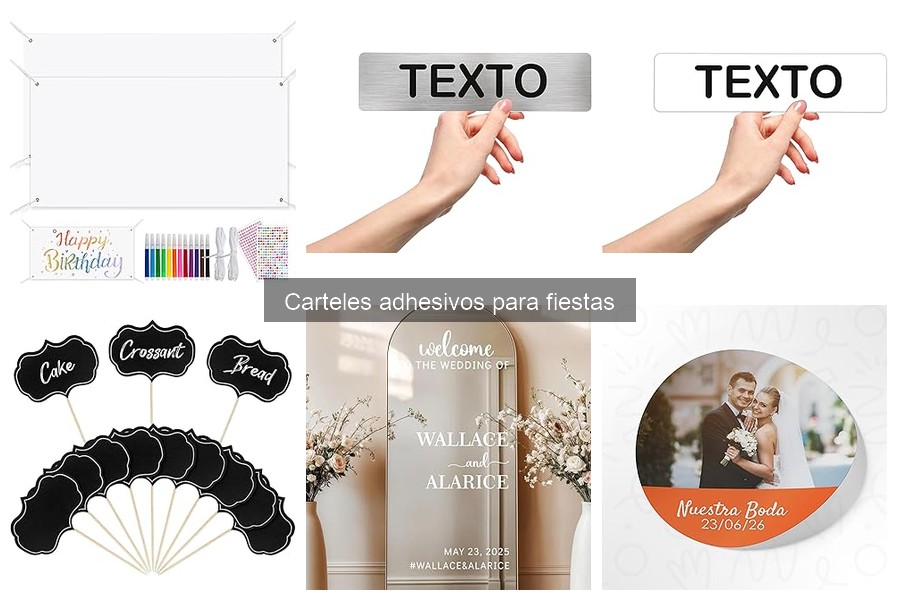 Errores comunes al usar carteles adhesivos para fiestas