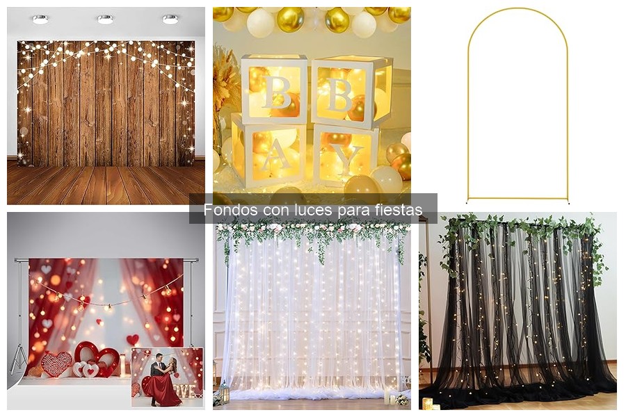 Fondos con luces para fiestas: características y tipos