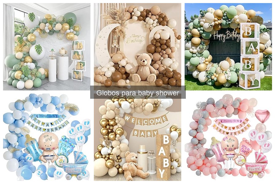 Globos temáticos para baby shower: ¡opciones creativas!