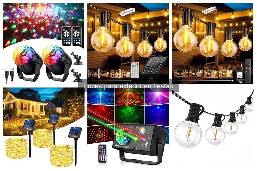 Guía de instalación de luces para fiestas exteriores