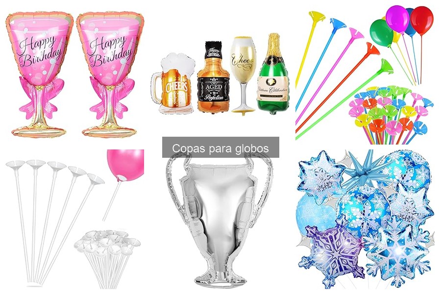 Ideas creativas con copas para globos en decoraciones