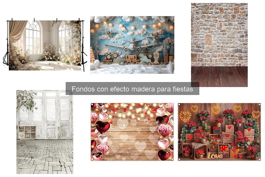 Ideas creativas con fondos de efecto madera para tus fiestas