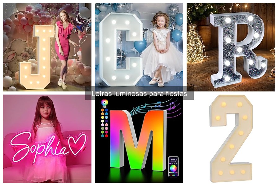 Ideas creativas con letras luminosas para decorar fiestas
