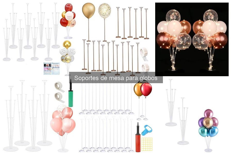 Ideas creativas con soportes de mesa para globos en fiestas