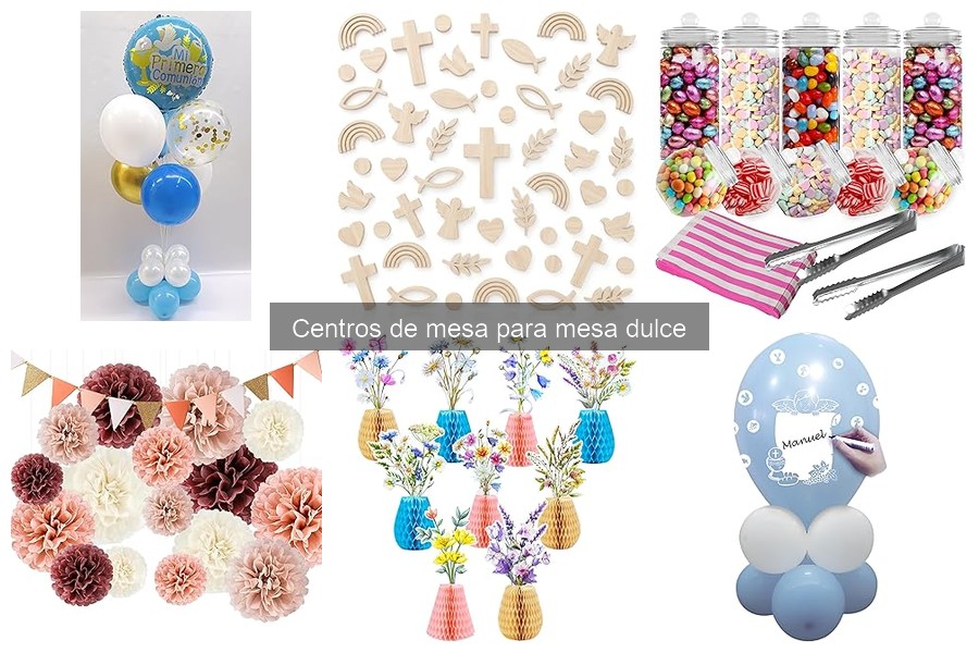 Ideas creativas de centros de mesa DIY para mesa dulce