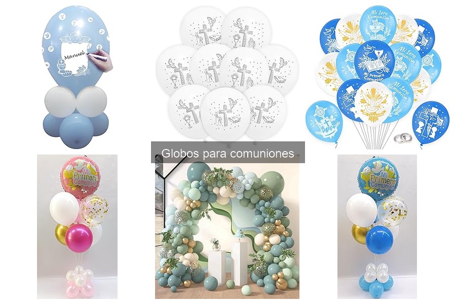 Ideas creativas de globos para decorar comuniones
