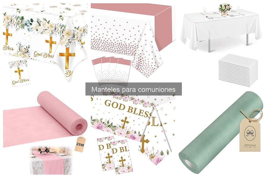 Ideas creativas de manteles para decorar comuniones