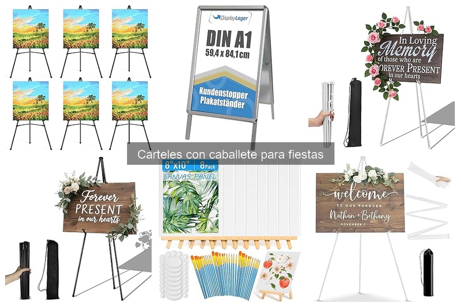 Ideas Creativas para Carteles con Caballete en Fiestas
