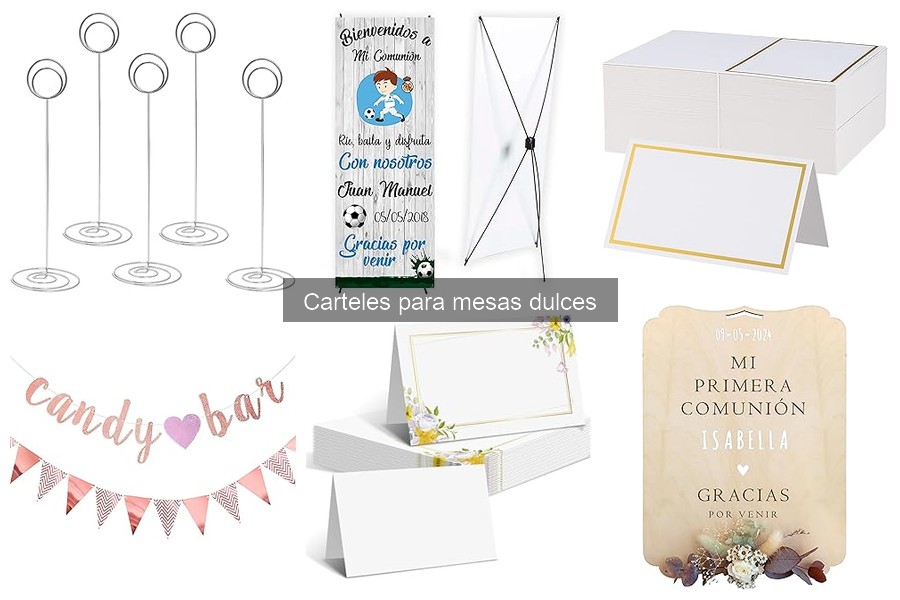 Ideas Creativas para Carteles en Mesas Dulces