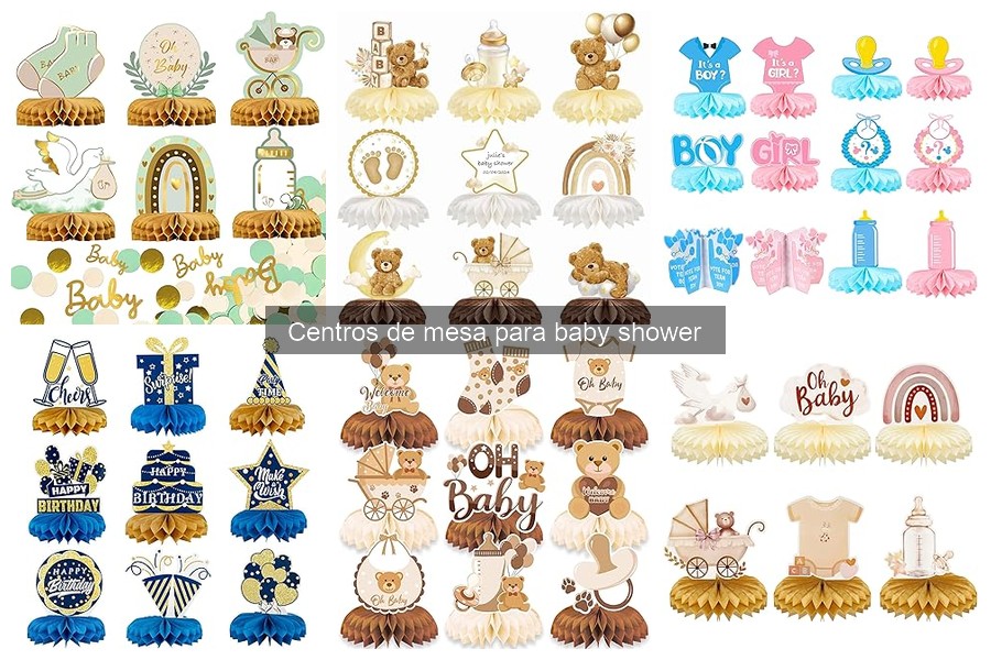 Ideas creativas para centros de mesa de baby shower