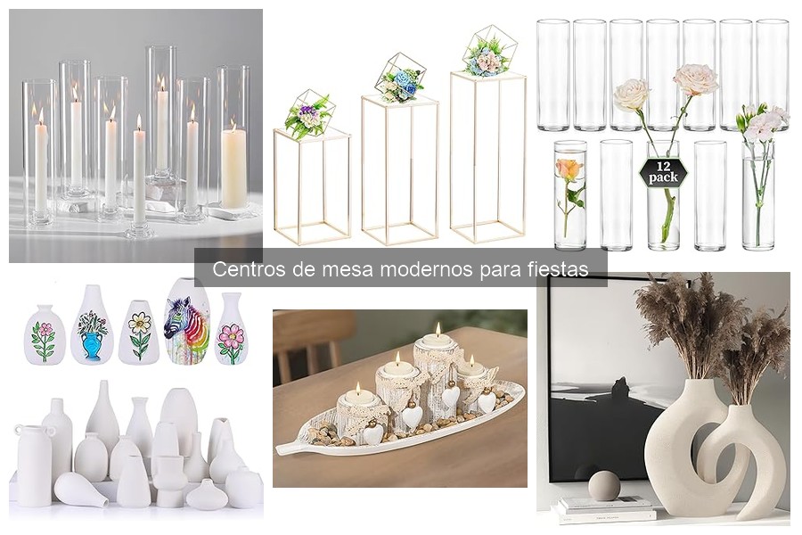 Ideas Creativas para Completar Centros de Mesa Modernos