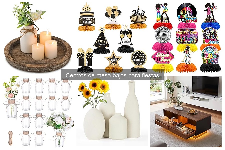 Ideas creativas para decorar centros de mesa bajos en fiestas