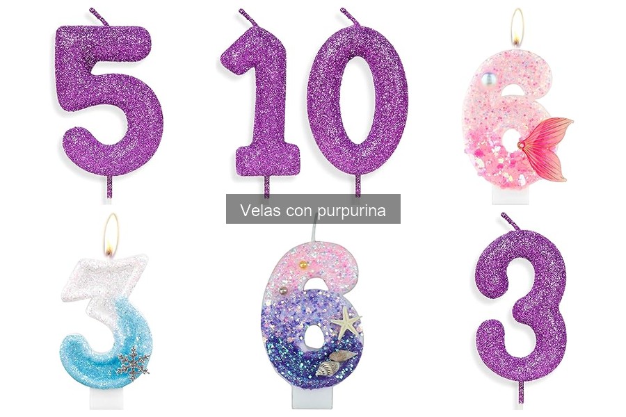 ** Ideas creativas para decorar con velas con purpurina