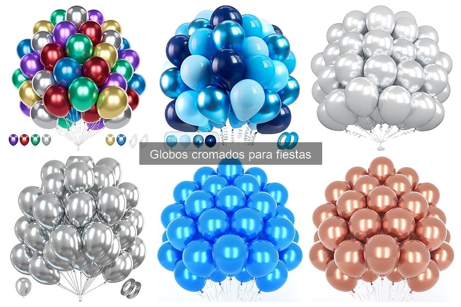 Ideas creativas para decorar fiestas con globos cromados