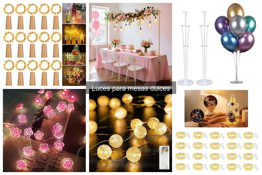 Ideas Creativas para Decorar Mesas Dulces con Luces