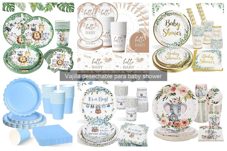 Ideas creativas para decorar vajilla desechable en baby showers