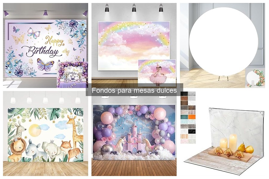 Ideas creativas para fondos de mesas dulces en fiestas
