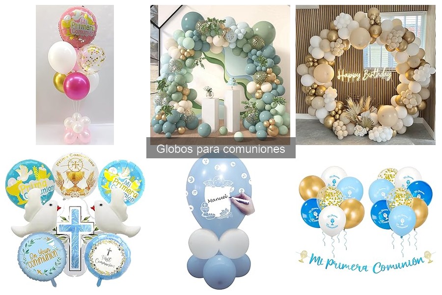 Ideas creativas para globos en comuniones únicas