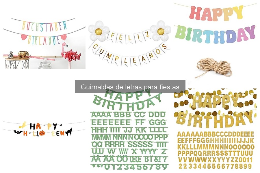 Ideas creativas para guirnaldas de letras en fiestas