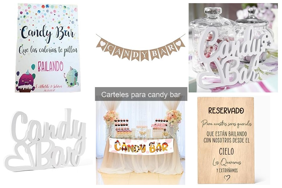 Ideas creativas para personalizar carteles de candy bar
