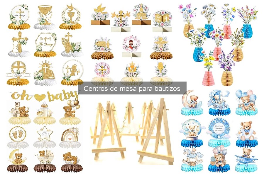 Ideas creativas para personalizar centros de mesa de bautizo