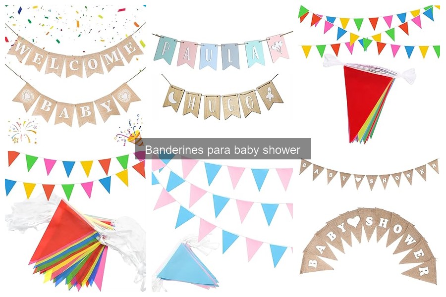 Ideas creativas para usar banderines en baby shower