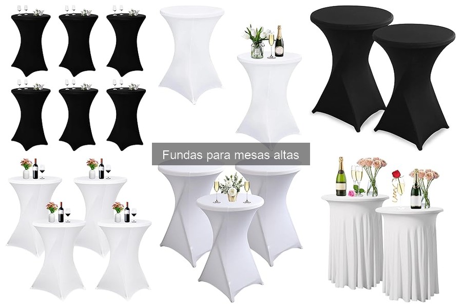 Los mejores diseños de fundas para mesas altas en fiestas