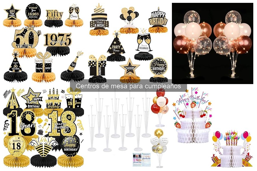 Mantenimiento y almacenamiento de centros de mesa para cumpleaños