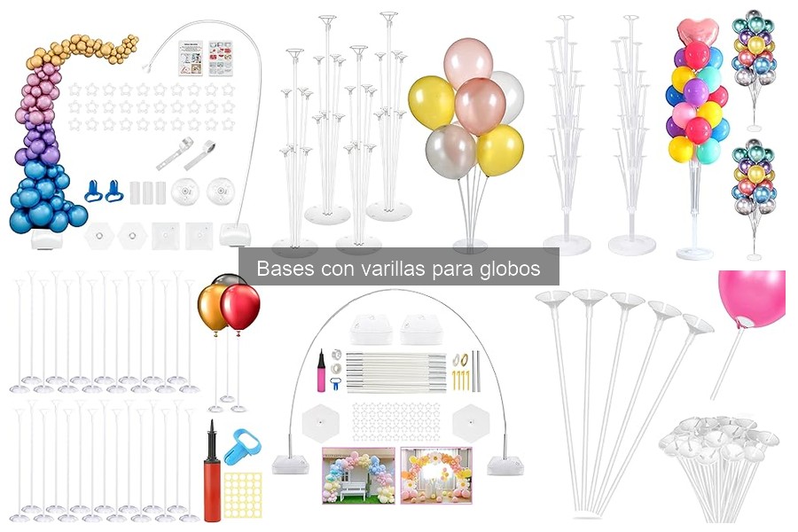 Mejores bases con varillas para globos en fiestas infantiles