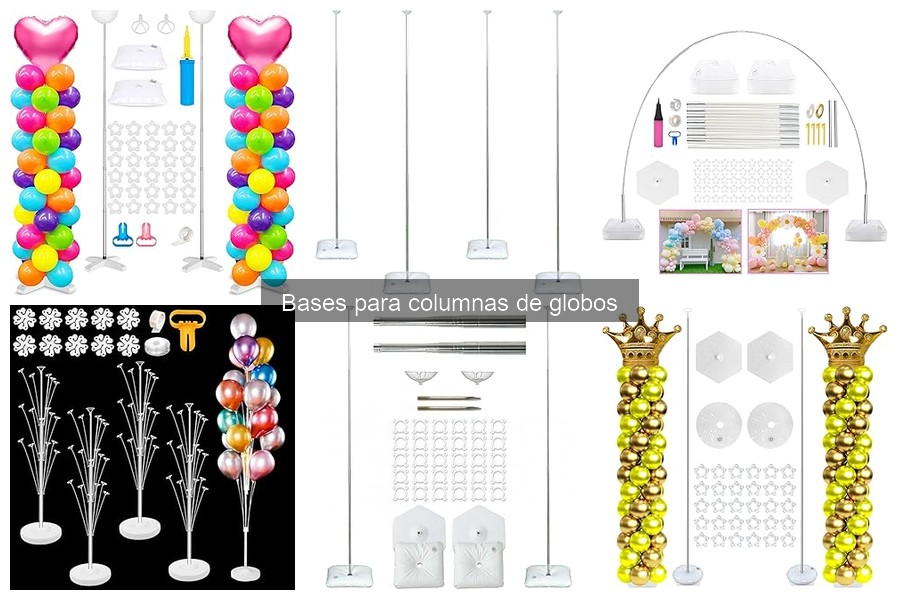 Mejores bases para columnas de globos en fiestas infantiles