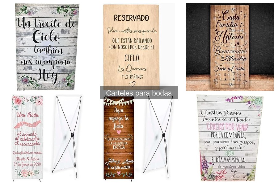 Mejores carteles para bodas al aire libre: comparativa 2023