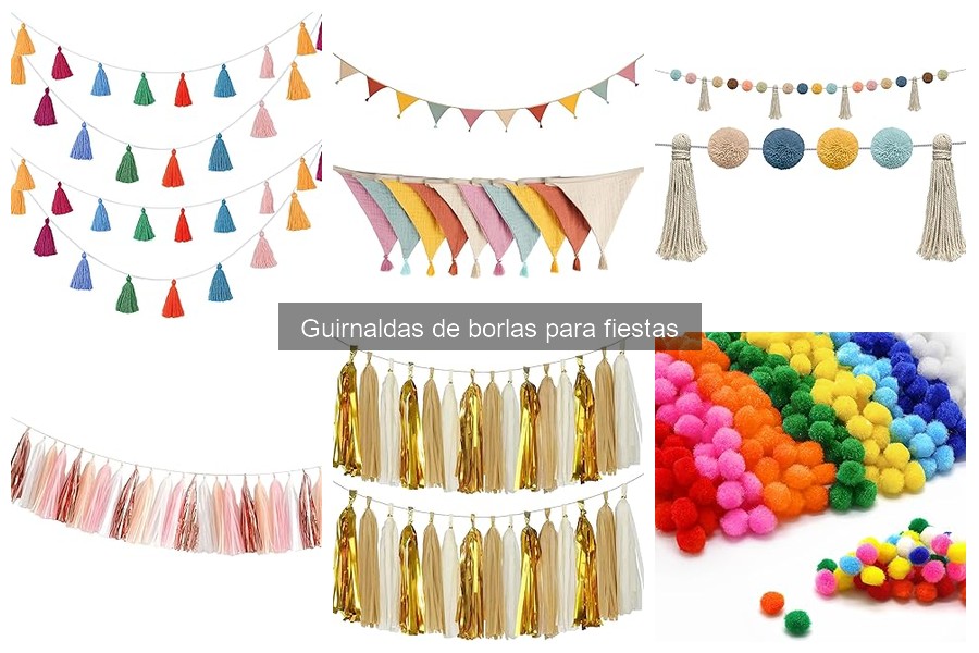 Mejores guirnaldas de borlas para cumpleaños y fiestas