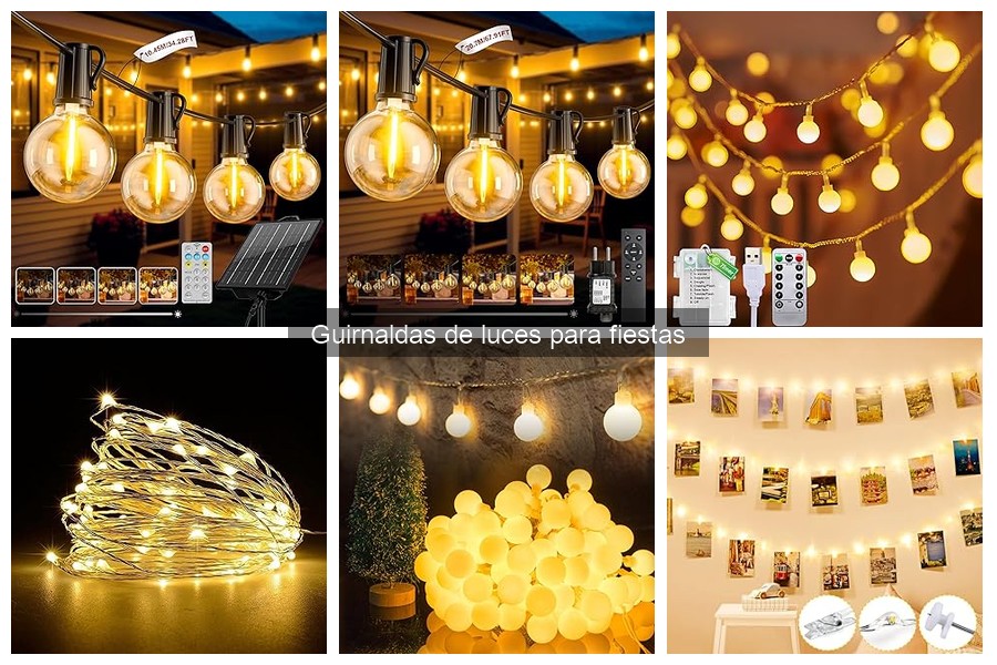 Mejores guirnaldas de luces para fiestas al aire libre